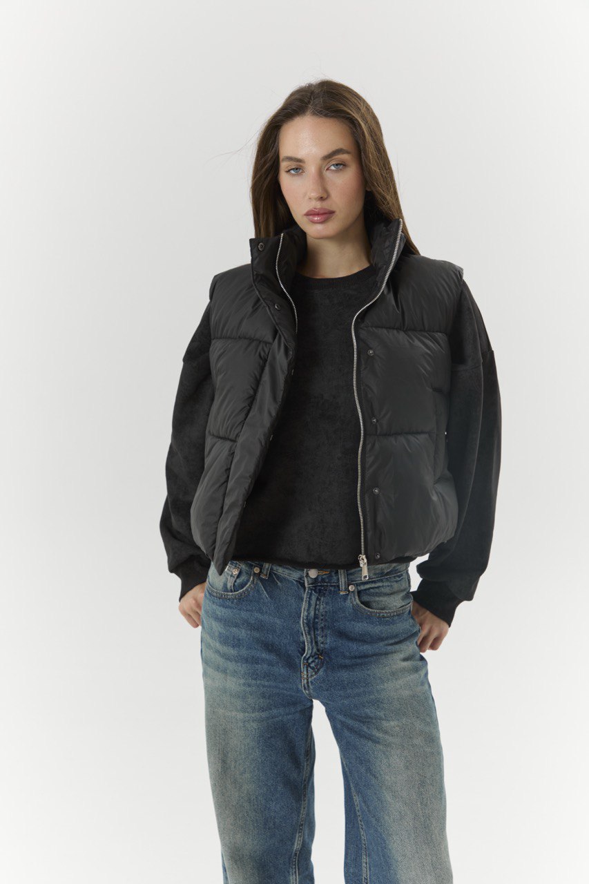 Waterproof Puffer Vest (Sizes XS–L) (Black)