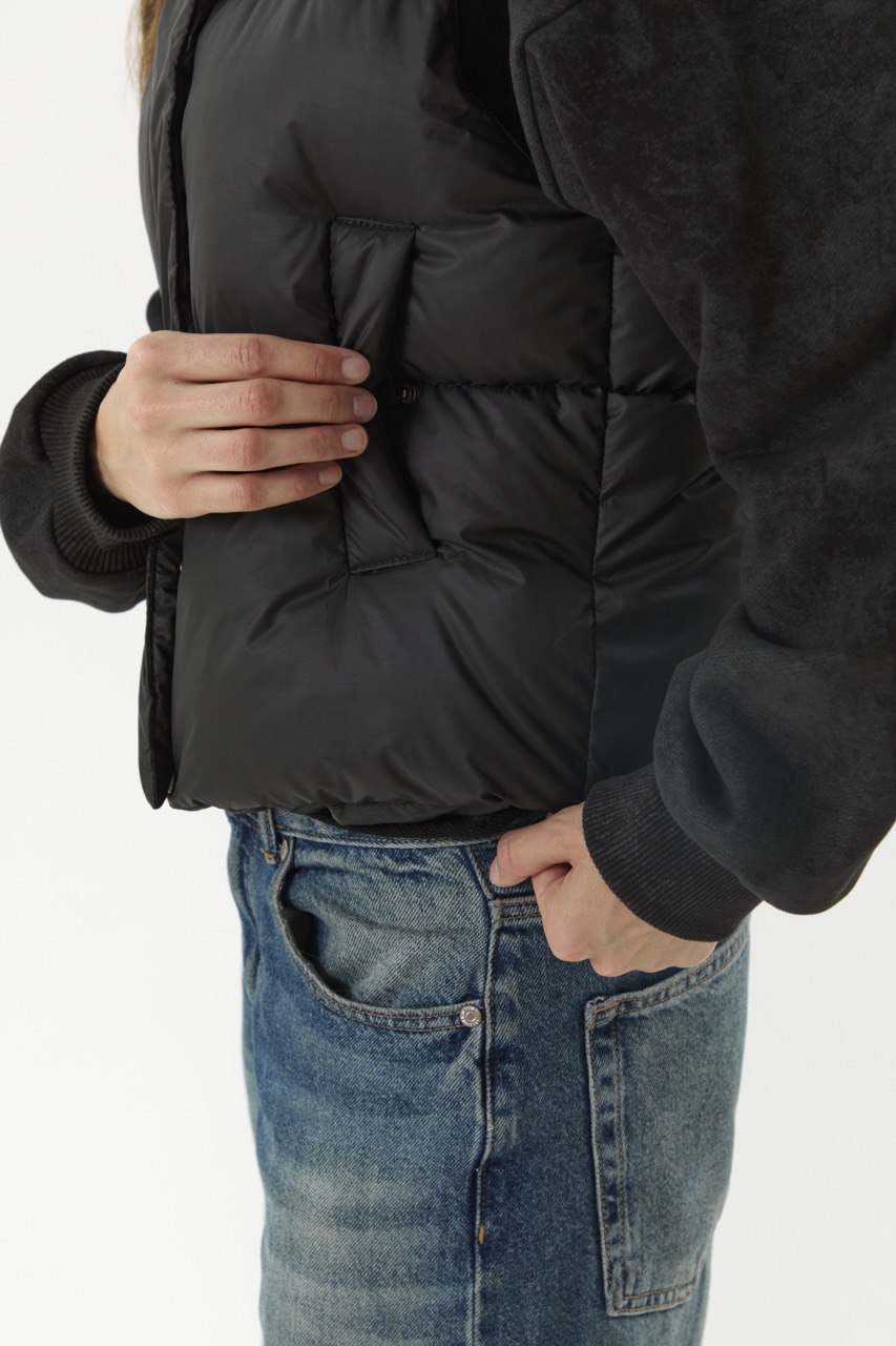 Waterproof Puffer Vest (Sizes XS–L) (Black)