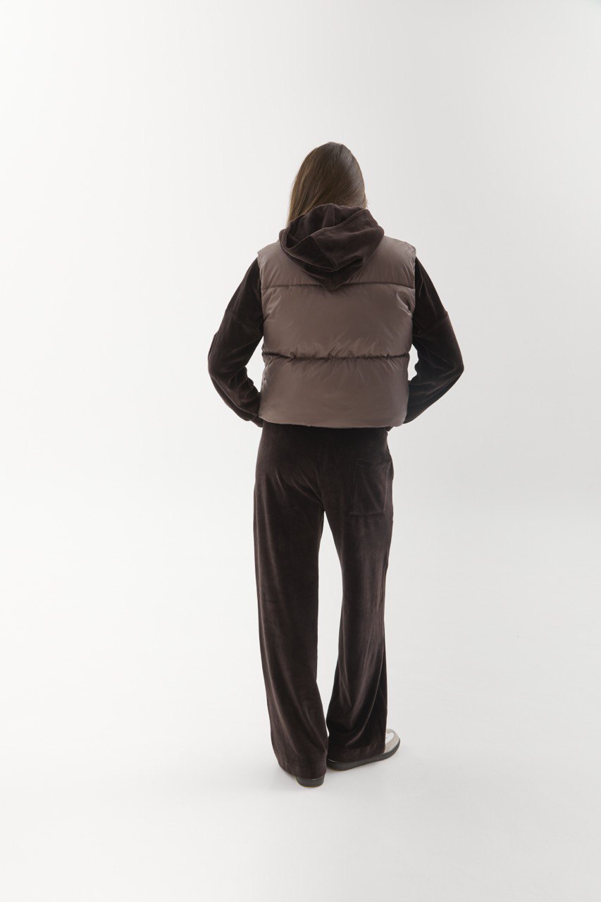 Waterproof Puffer Vest (Sizes XS–L) (Brown)