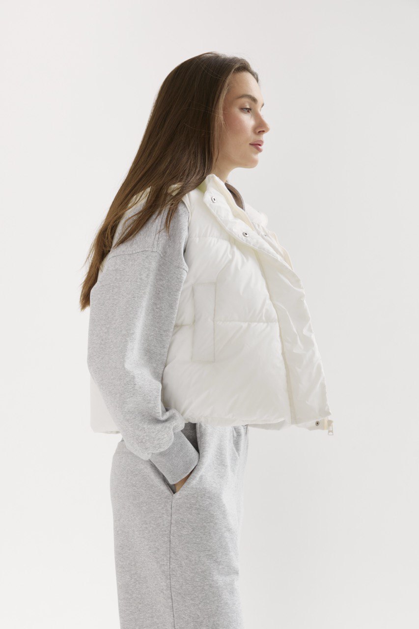 Waterproof Puffer Vest (Sizes XS–L) (White)