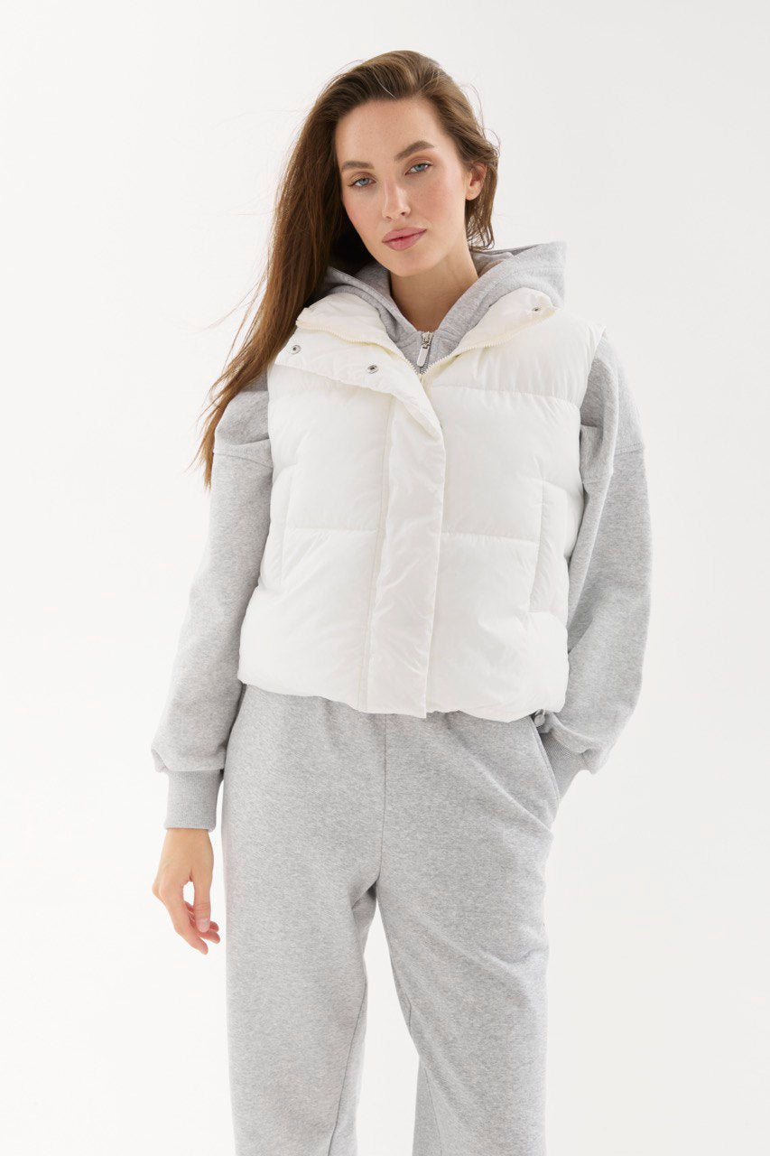 Waterproof Puffer Vest (Sizes XS–L) (White)