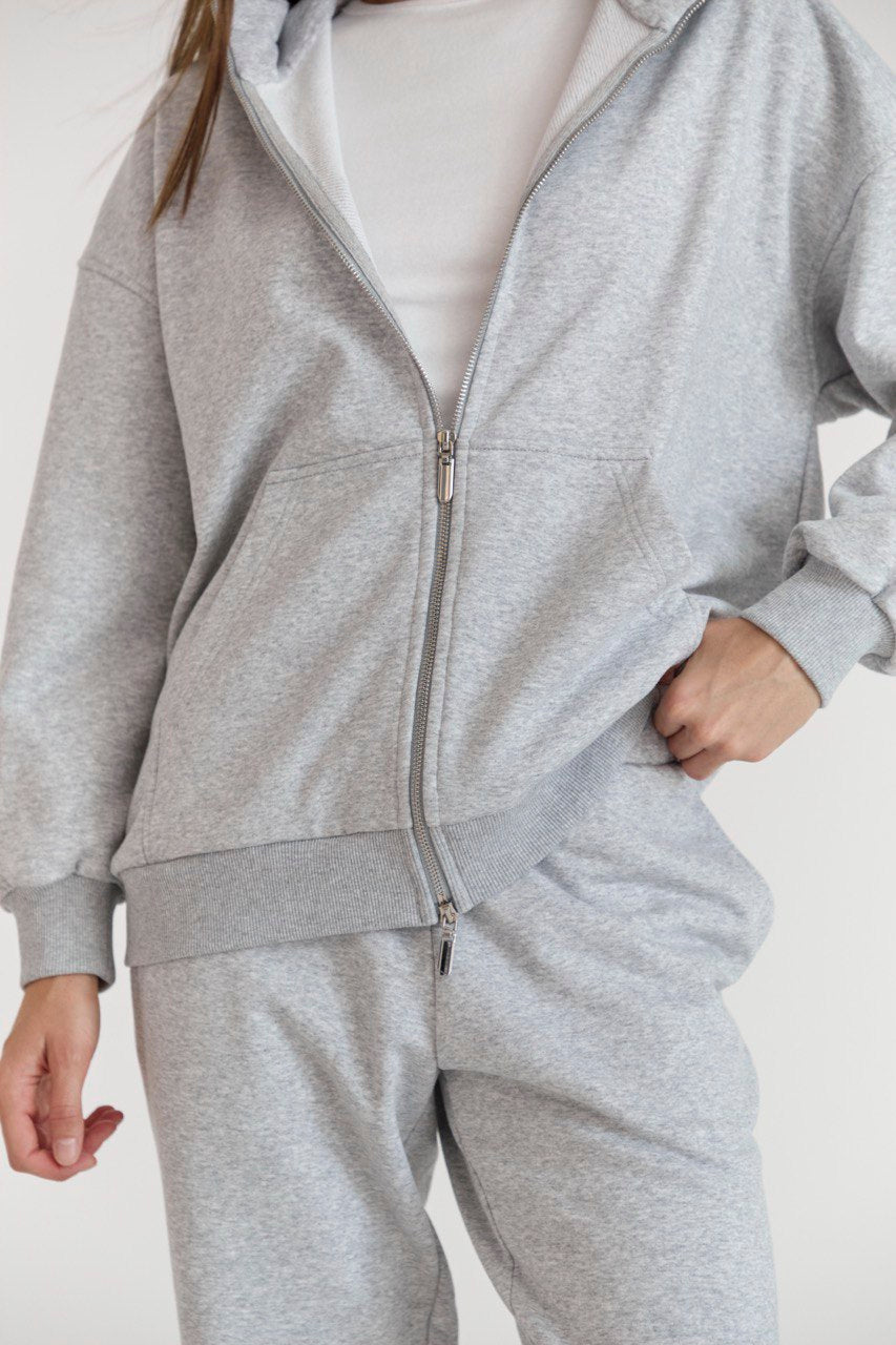 Three-Thread Combed Cotton Tracksuit (100% Cotton, XS–XL)