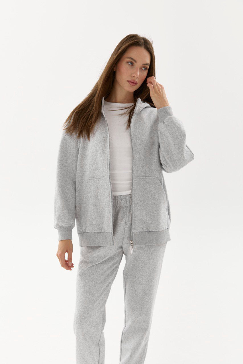 Three-Thread Combed Cotton Tracksuit (100% Cotton, XS–XL)