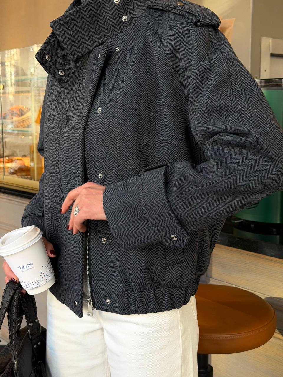 Graphite Bomber Jacket